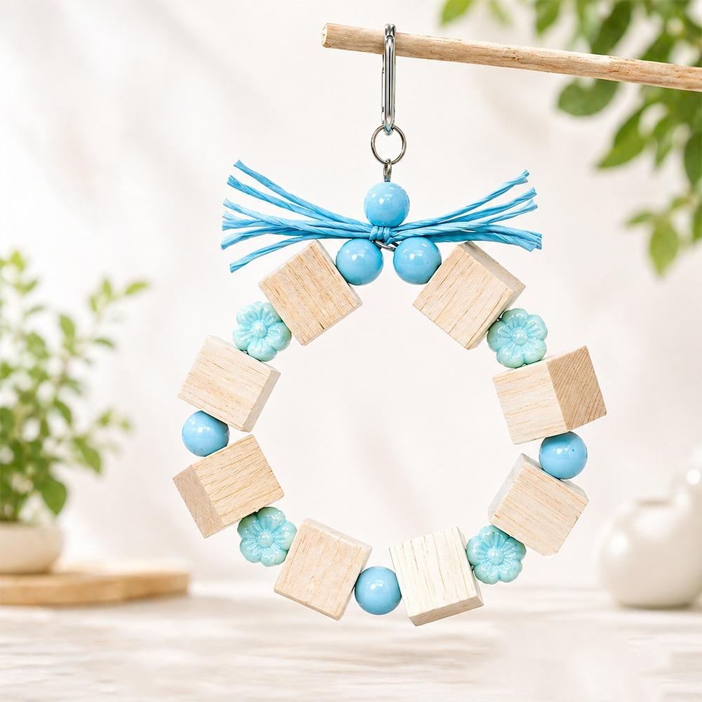 Colorful Beads Wooden Parrot Chewing Toy Ring-shaped Beak Grinding Toy Play Activities синій
Colorful Beads Wooden Parrot Chewing Toy Ring-shaped Beak Grinding Toy Play Activities синій