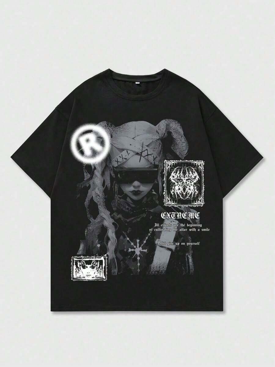 ROMWE Unisex Street Life Unisexs Printed ShortSleeved TShirt Suitable For Daily Wear In Spring And L
ROMWE Unisex Street Life Unisexs Printed ShortSleeved TShirt Suitable For Daily Wear In Spring And L