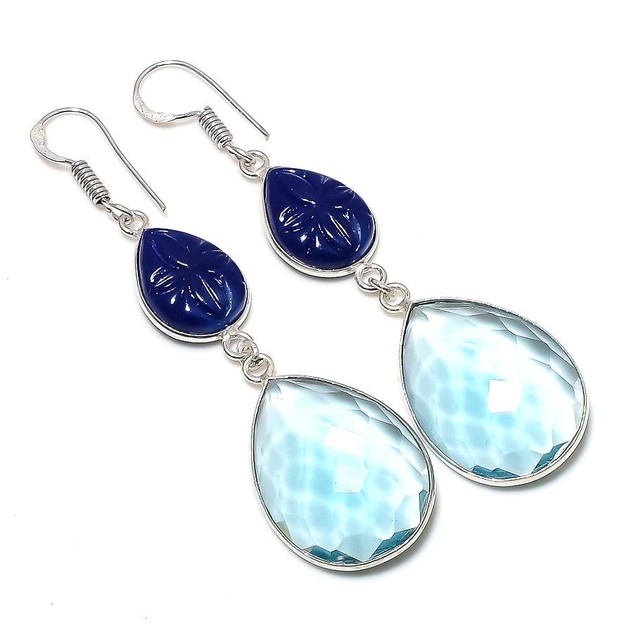 Серьги из стерлингового серебра 925 пробы с натуральным швейцарским голубым топазом и халцедоном 2,56 дюйма P0N82
Серьги из стерлингового серебра 925 пробы с натуральным швейцарским голубым топазом и халцедоном 2,56 дюйма P0N82