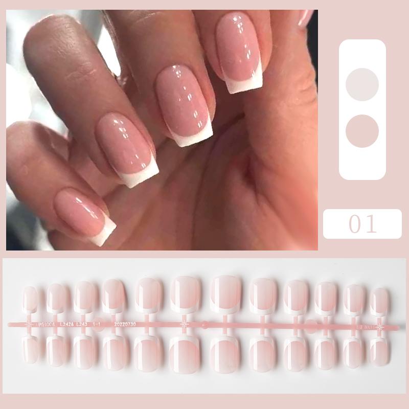 24/20Pcs/Bag Nude Short Square Ballet Wearable French Fake Nails press on Square Head Full Cover Detachable Finished Fingernails
24/20Pcs/Bag Nude Short Square Ballet Wearable French Fake Nails press on Square Head Full Cover Detachable Finished Fingernails