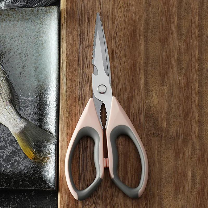 2CR13 Steel Kitchen Scissors (with Nutcracker): Multi-purpose Household Shears for Veggies, BBQ Meat, Chicken Bone, ABS Handle рожевий
2CR13 Steel Kitchen Scissors (with Nutcracker): Multi-purpose Household Shears for Veggies, BBQ Meat, Chicken Bone, ABS Handle рожевий