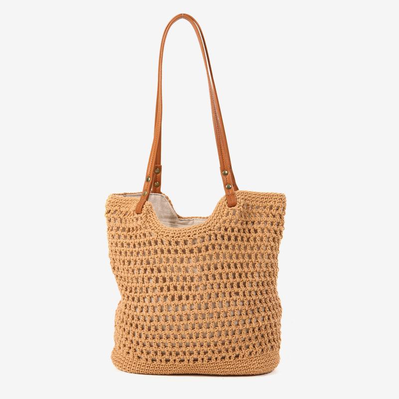 Casual Large-capacity Cotton Thread Woven Bag Hollow Hand-woven Shoulder Bag Vacation Beach Bag Versatile Women s Bag
Casual Large-capacity Cotton Thread Woven Bag Hollow Hand-woven Shoulder Bag Vacation Beach Bag Versatile Women s Bag