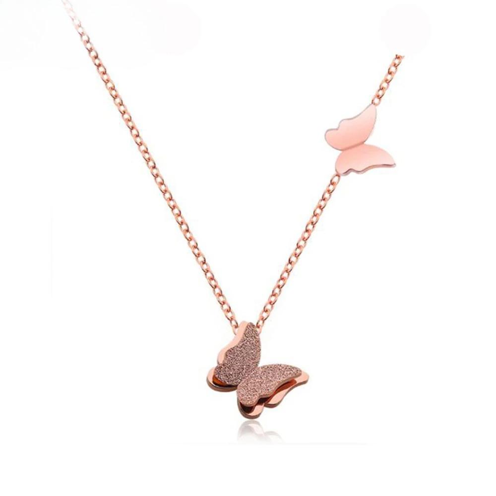 Lokaer Double Flying Butterfly Animal Pendant Necklaces for Women Girls Stainless Steel Chain Choker Necklace New
Lokaer Double Flying Butterfly Animal Pendant Necklaces for Women Girls Stainless Steel Chain Choker Necklace New