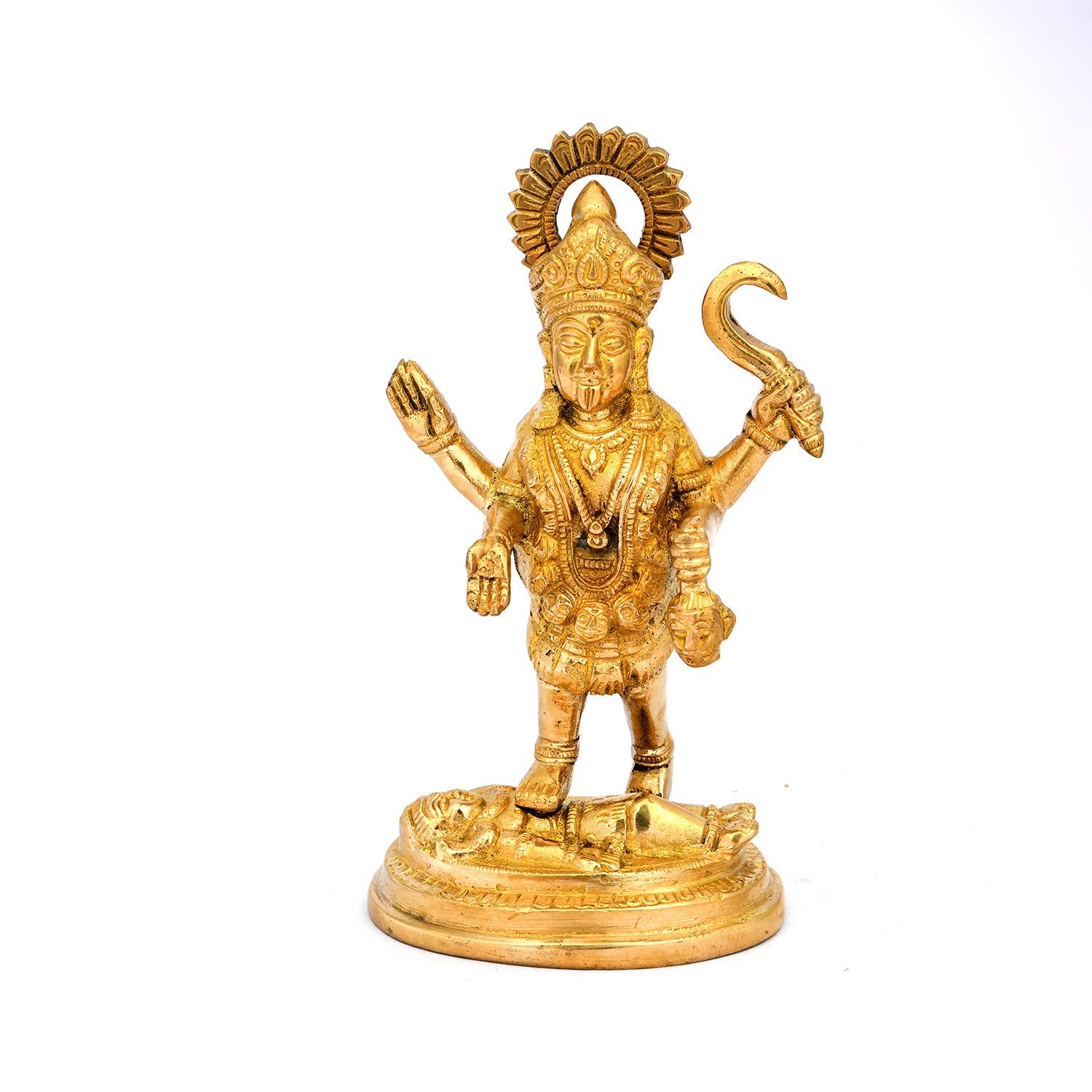 Maa Kali, Antique Finished Brass Idol, Maa Kali, Adi Shakti Ma Goddess Murti
Maa Kali, Antique Finished Brass Idol, Maa Kali, Adi Shakti Ma Goddess Murti