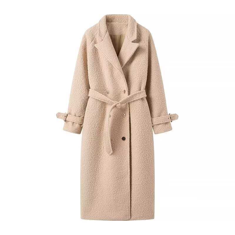 Women s Autumn Elegant Chic Retro Double-Breasted Woolen Long Coats Women Casual Lapel Pockets Maxi Coat with Belt Street Outwear L хакі
Women s Autumn Elegant Chic Retro Double-Breasted Woolen Long Coats Women Casual Lapel Pockets Maxi Coat with Belt Street Outwear L хакі