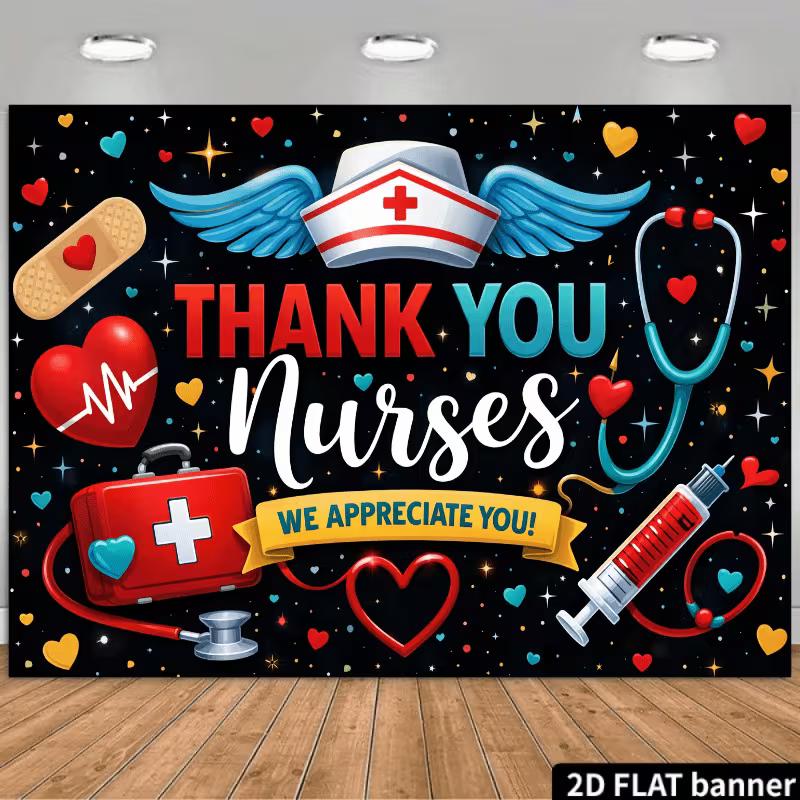 2D Medical Theme Thank You Nurses Banner for Photoshoot 47.2x31.5inch/120*80cm
2D Medical Theme Thank You Nurses Banner for Photoshoot 47.2x31.5inch/120*80cm