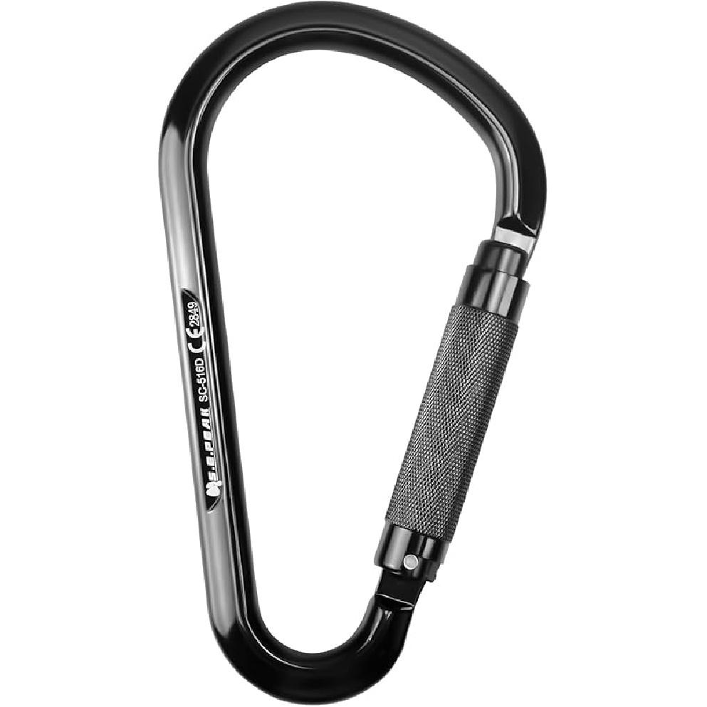 22kN Large Aluminum Auto Locking Ladder Hook, Professional CE Certified Heavy Duty Lightweight Carabiner for Outdoor Tower Climbing, Aerial Work, чёрный
22kN Large Aluminum Auto Locking Ladder Hook, Professional CE Certified Heavy Duty Lightweight Carabiner for Outdoor Tower Climbing, Aerial Work, чёрный