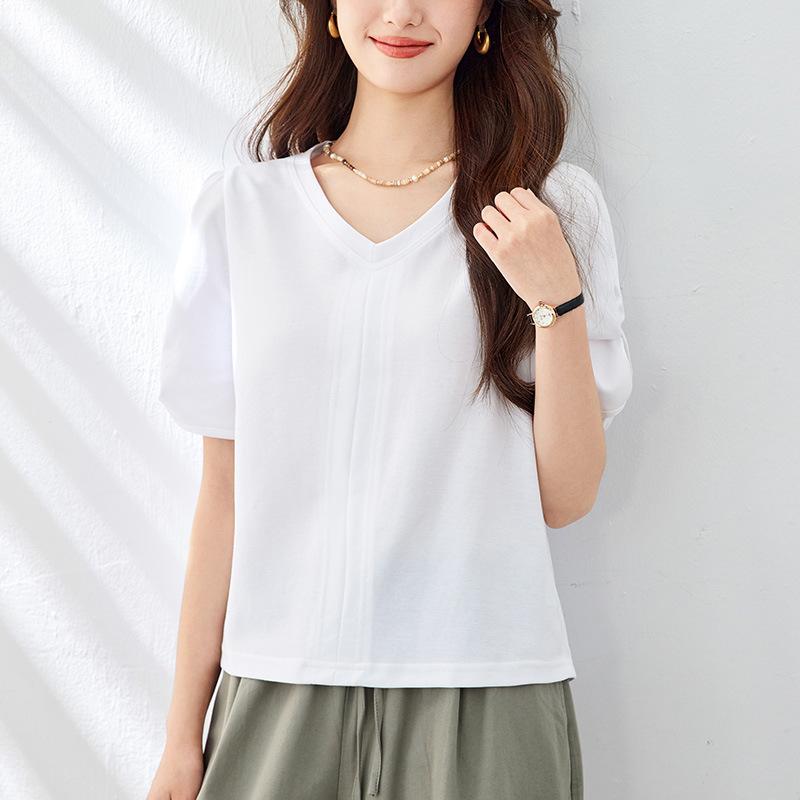White T-shirt Women s Short-sleeved Summer New Style Design Niche T-shirt Lantern Sleeve Casual Top One size
White T-shirt Women s Short-sleeved Summer New Style Design Niche T-shirt Lantern Sleeve Casual Top One size