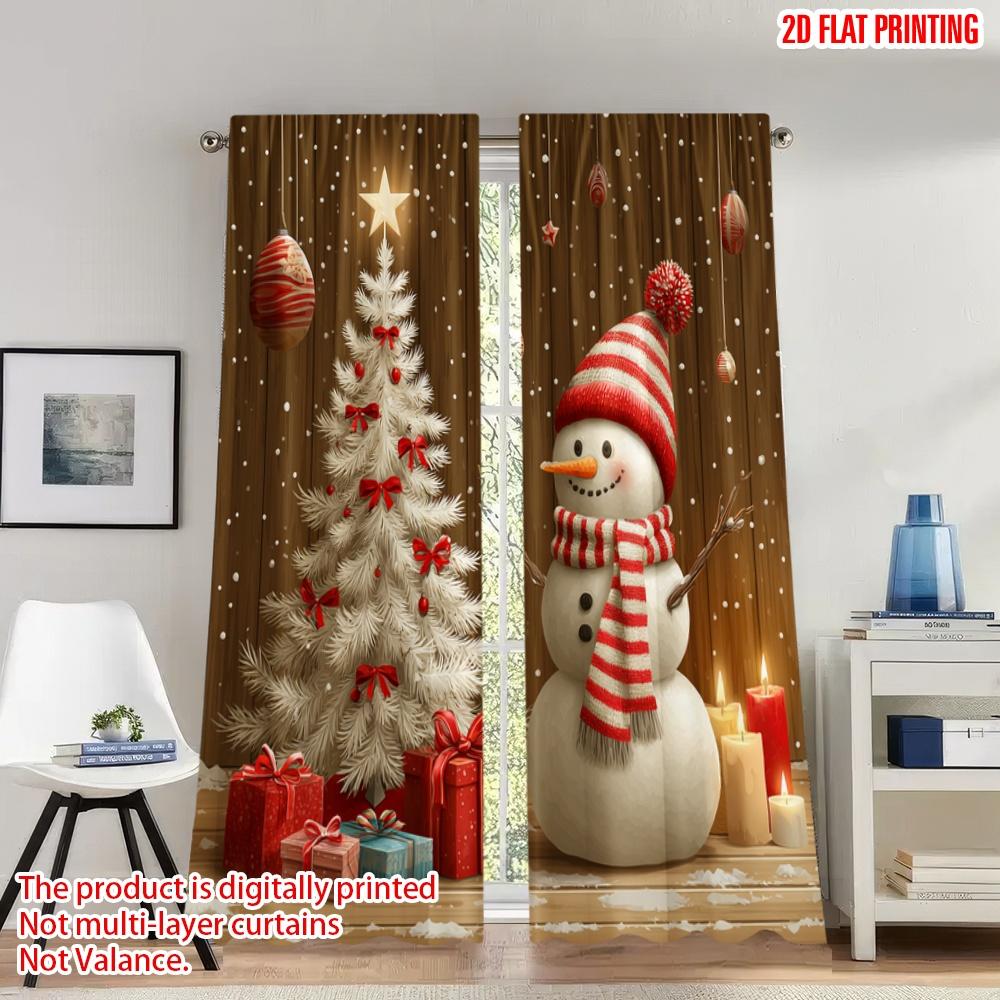 Flat Printing Happy Christmas Fashion Curtains Snowman Tree Gifts Digital Printed Polyester Drapes Party Set Of 2 Made W100*H70(CM)-Grommet top&1PCS
Flat Printing Happy Christmas Fashion Curtains Snowman Tree Gifts Digital Printed Polyester Drapes Party Set Of 2 Made W100*H70(CM)-Grommet top&1PCS