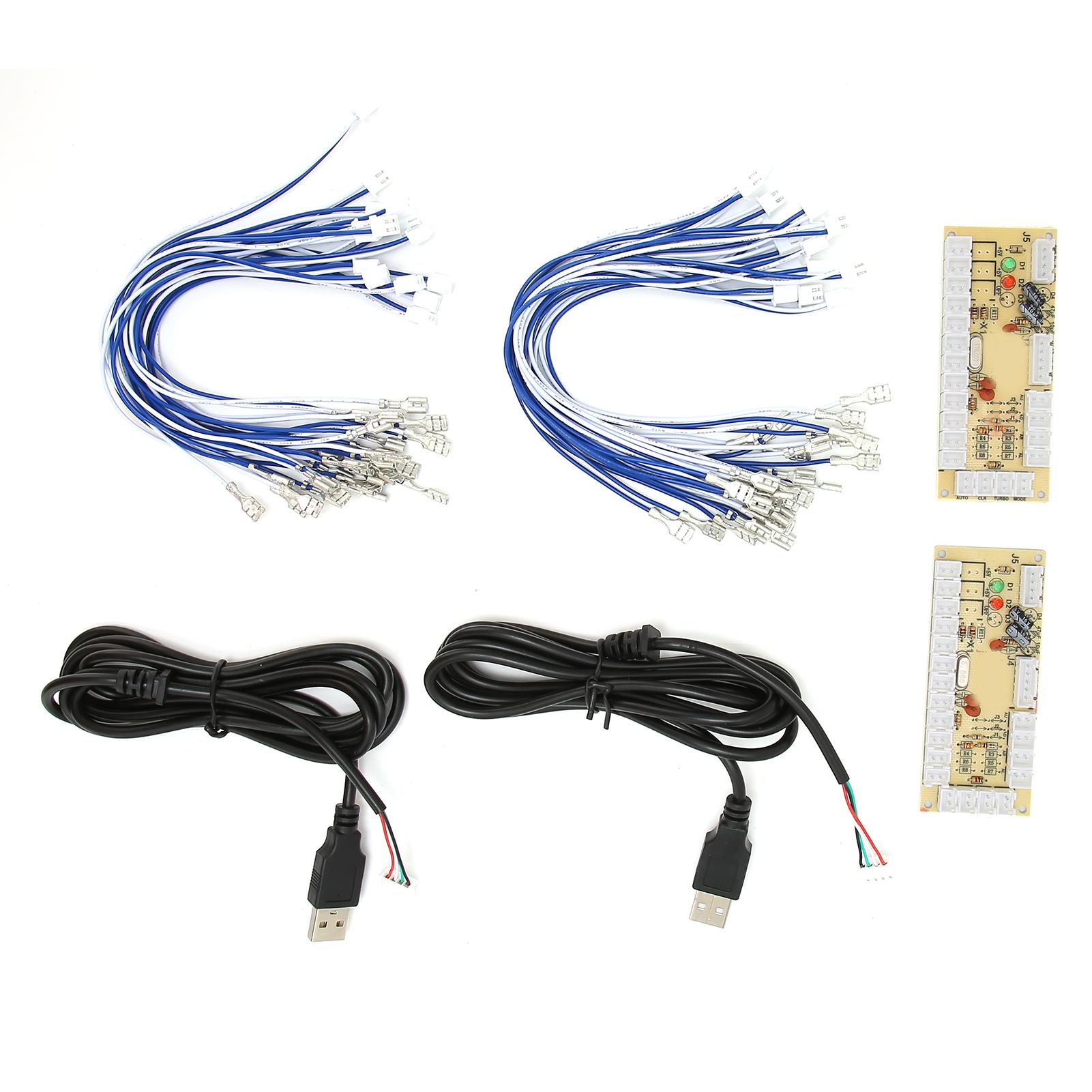 Аркадний енкодер для 2 гравців без затримки DIY аркадний енкодер з USB-кабелями та проводами для кнопок для MAME
Аркадний енкодер для 2 гравців без затримки DIY аркадний енкодер з USB-кабелями та проводами для кнопок для MAME