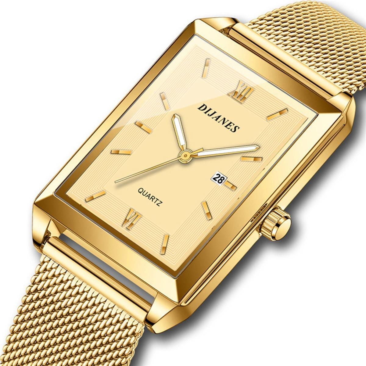 Fashion Mens Business Watches for Men Rectangle Stainless Steel Quartz Wrist Watch Man Casual Leather Watch relogio masculino золотистий
Fashion Mens Business Watches for Men Rectangle Stainless Steel Quartz Wrist Watch Man Casual Leather Watch relogio masculino золотистий