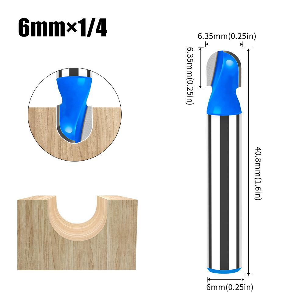 6mm Shank Round Nose Router Bit - Carbide Tipped Grooving Cutter for Woodworking, Edge Trimming & Decorative Carving 6mmx1-4
6mm Shank Round Nose Router Bit - Carbide Tipped Grooving Cutter for Woodworking, Edge Trimming & Decorative Carving 6mmx1-4