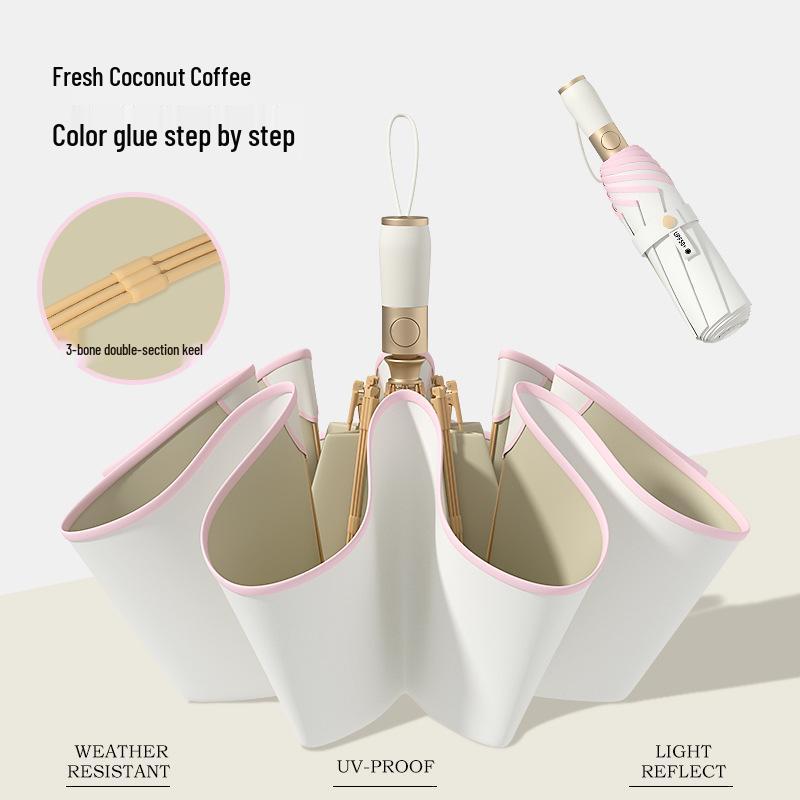 Women s Compact Auto Open/Close Anti-Puncture Folding Umbrella with UV Gel Sun Protection and Rounded Corners
Women s Compact Auto Open/Close Anti-Puncture Folding Umbrella with UV Gel Sun Protection and Rounded Corners