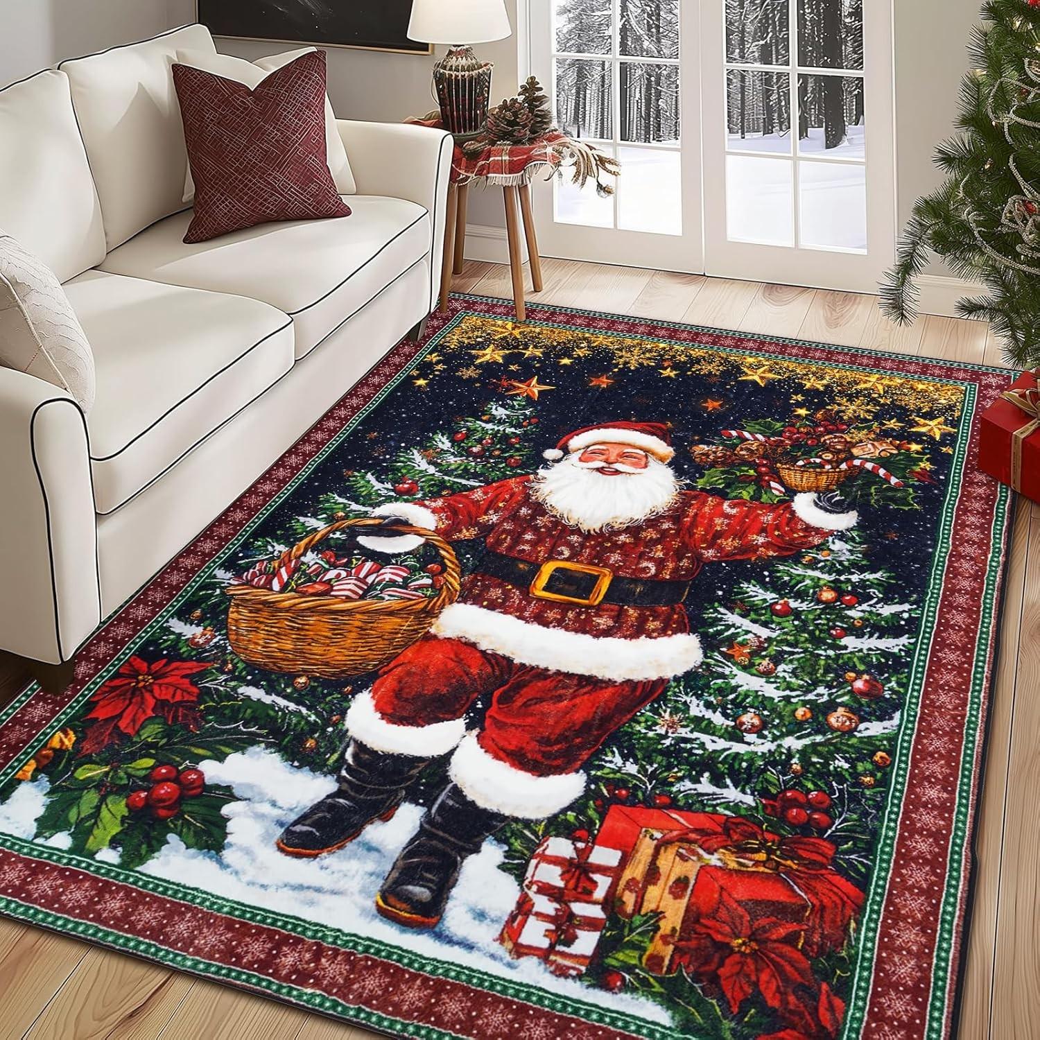 hristmas Rugs for Living Room Carpet Santa Claus Non Slip Washable Rugs for Bedroom Living Room Winter Carpet for Dining Room 40x60cm
hristmas Rugs for Living Room Carpet Santa Claus Non Slip Washable Rugs for Bedroom Living Room Winter Carpet for Dining Room 40x60cm