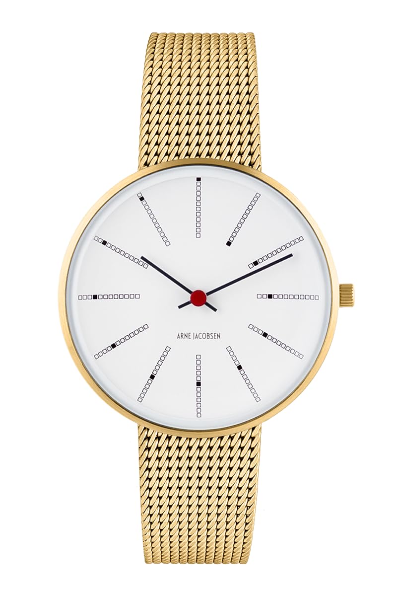 ARNE JACOBSEN BANKERS 53107-1609 Watch, 34mm, Nordic Design, Water Resistant (Quiet Design with No Second Hand), White Gold, Mesh Strap
ARNE JACOBSEN BANKERS 53107-1609 Watch, 34mm, Nordic Design, Water Resistant (Quiet Design with No Second Hand), White Gold, Mesh Strap
