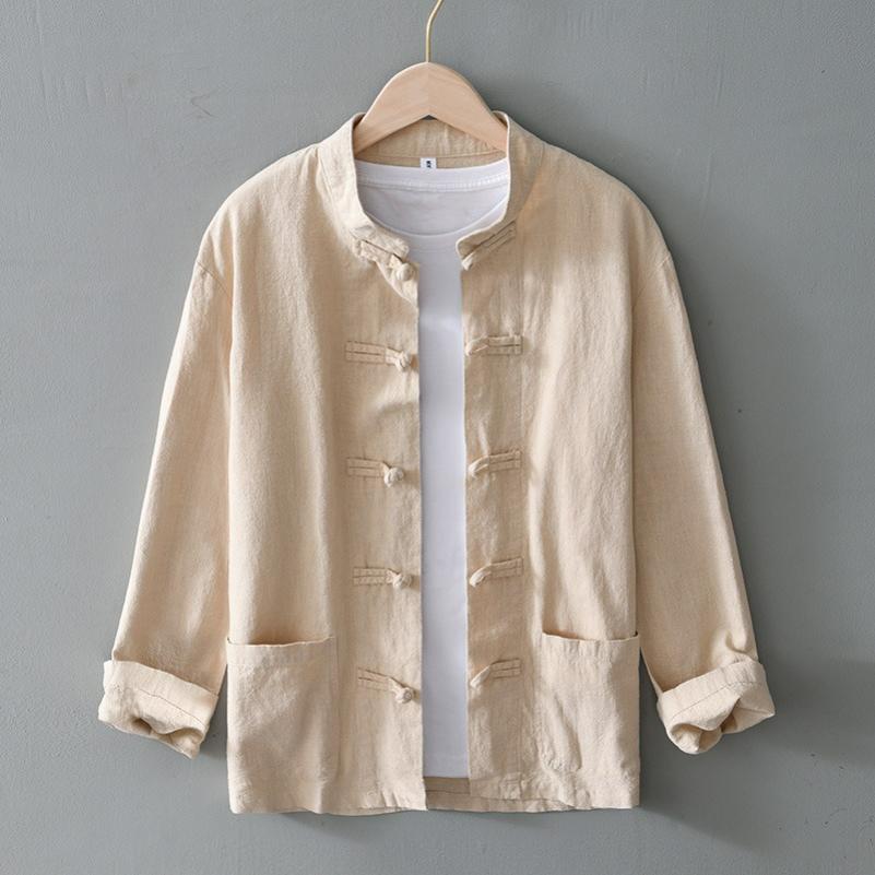 Chinese Style Disc Button Ramie Shirt Long-sleeved Cotton and Linen Men s Middle-aged Casual Loose Breathable Stand-up Collar Retro Linen Shirt 5XL хакі
Chinese Style Disc Button Ramie Shirt Long-sleeved Cotton and Linen Men s Middle-aged Casual Loose Breathable Stand-up Collar Retro Linen Shirt 5XL хакі