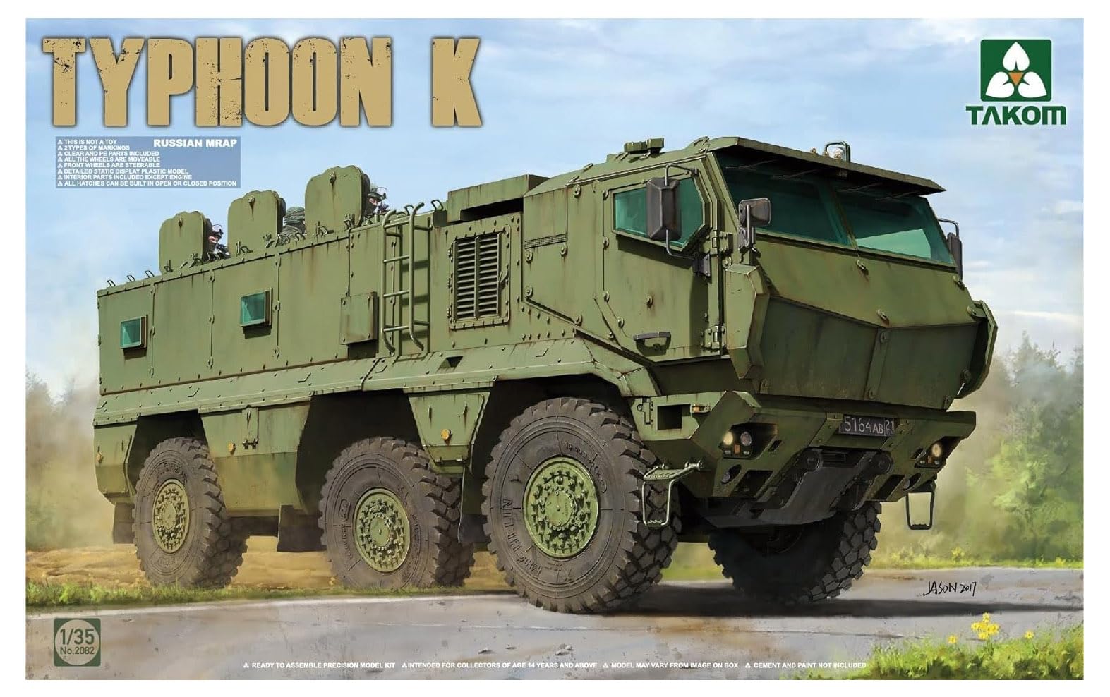 Пластиковая модель ТАКОМ Российской армии Тайфун К MRAP ТКО2082 1/35 КамАЗ-63968
Пластиковая модель ТАКОМ Российской армии Тайфун К MRAP ТКО2082 1/35 КамАЗ-63968