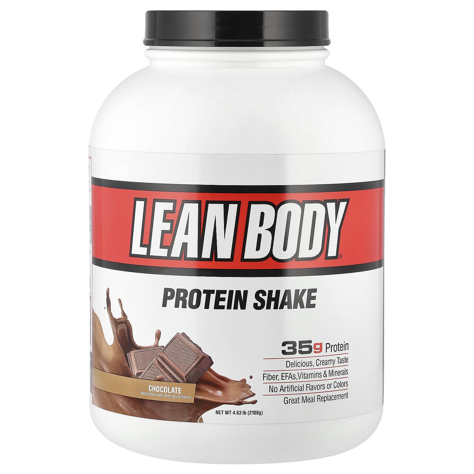 Lean Body, Protein Shake, Chocolate, 2,100G(4.63Lb)
Lean Body, Protein Shake, Chocolate, 2,100G(4.63Lb)