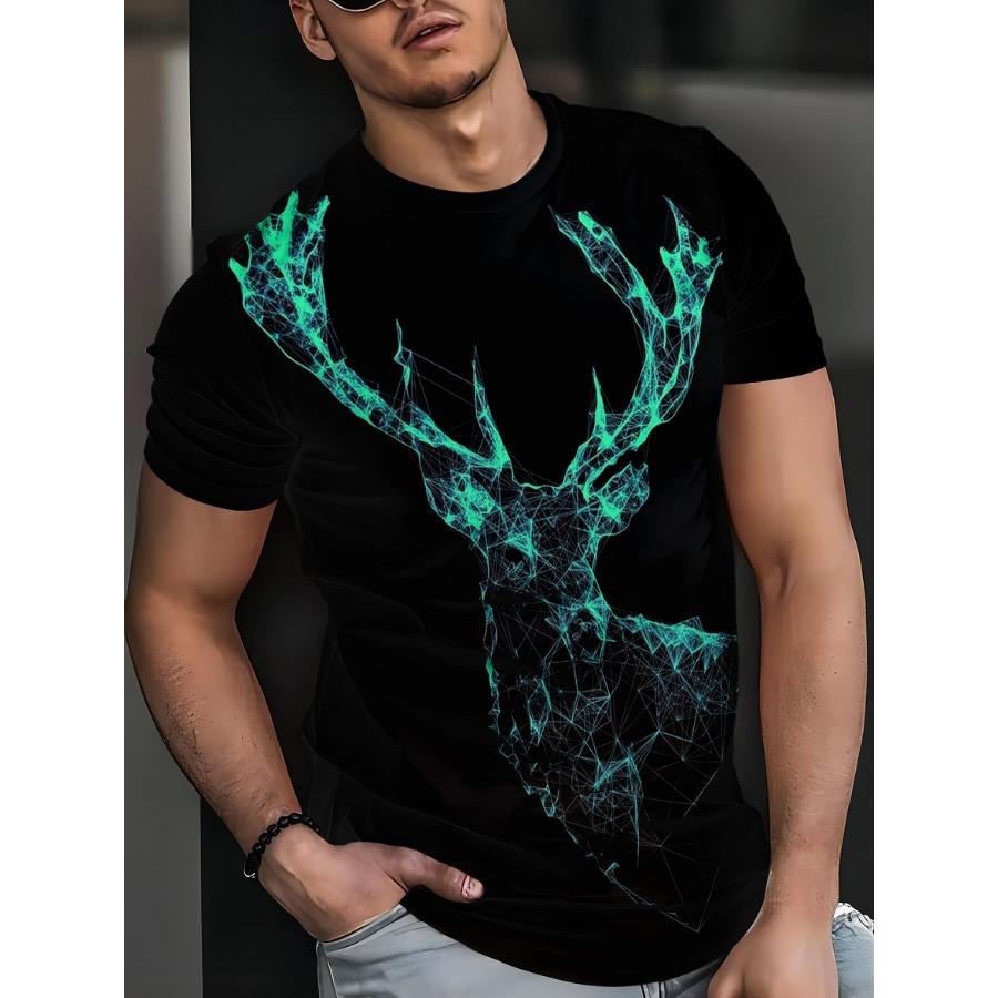 Футболки зі смугастим візерунком Літні футболки з тваринами з ведмедями та оленями Чоловічі вуличні футболки з 3D-принтом Модні топи з круглим вирізом і короткими рукавами M чорний
Футболки зі смугастим візерунком Літні футболки з тваринами з ведмедями та оленями Чоловічі вуличні футболки з 3D-принтом Модні топи з круглим вирізом і короткими рукавами M чорний