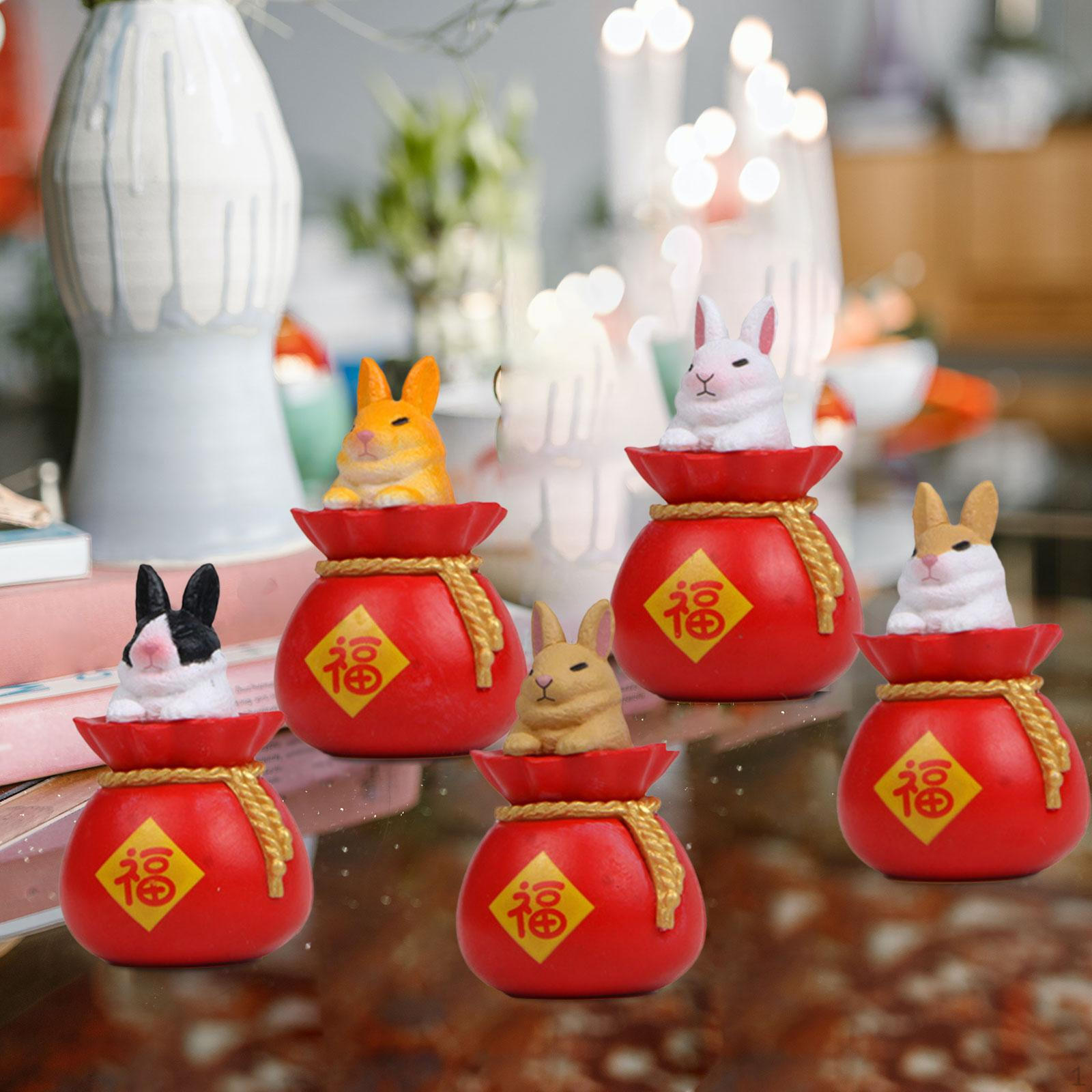 5Pcs Miniature Sculpture Doll Ornament Decoration Year Bunny Statue for Bookshelf Fireplace
5Pcs Miniature Sculpture Doll Ornament Decoration Year Bunny Statue for Bookshelf Fireplace