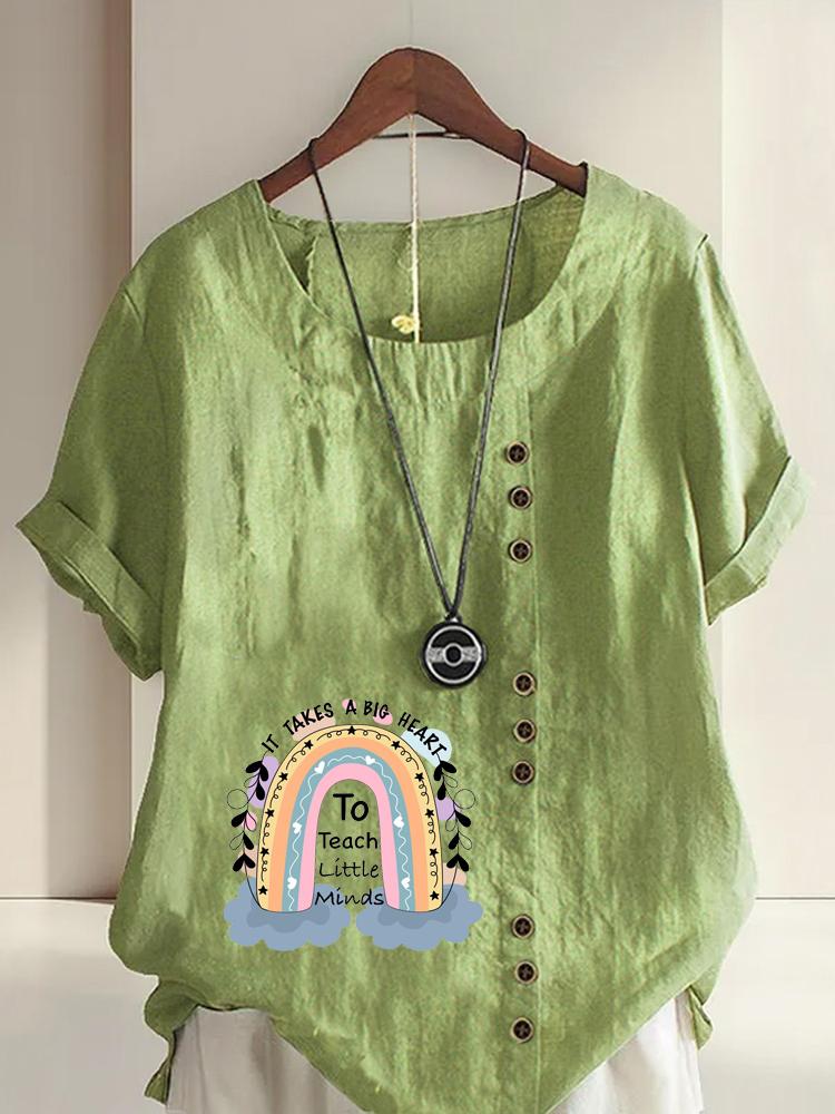 Women s Fashion Rainbow Letters Print Round Neck Short Sleeve T-shirt Summer Casual Cotton Linen Graphic Shirt Leisure Loose Blouse Tops 5XL зелений
Women s Fashion Rainbow Letters Print Round Neck Short Sleeve T-shirt Summer Casual Cotton Linen Graphic Shirt Leisure Loose Blouse Tops 5XL зелений