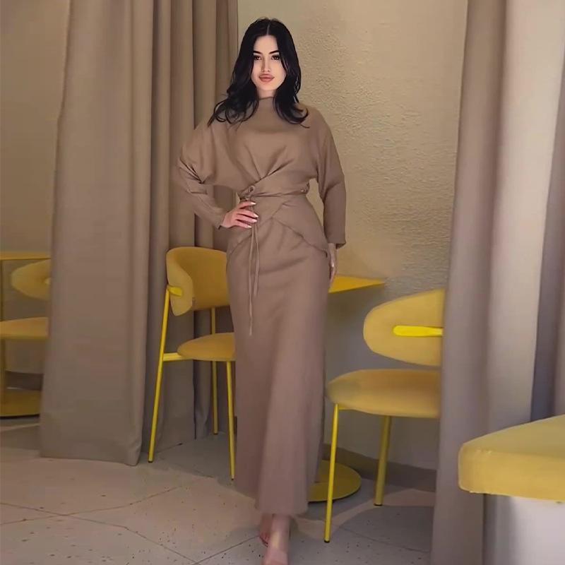 2024 Осень Женское Однотонное Приталенное Платье-Двойка Макси с Завязкой на Талии Extra Large верблюд
2024 Осень Женское Однотонное Приталенное Платье-Двойка Макси с Завязкой на Талии Extra Large верблюд