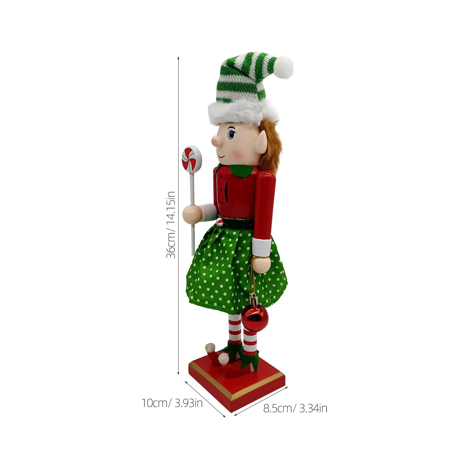 Christmas Elf Holiday Nutcracker Wooden Nutcracker Soldier Figurine For Xmas Parties Mini Elf Dolls For Festive Home Decorations
Christmas Elf Holiday Nutcracker Wooden Nutcracker Soldier Figurine For Xmas Parties Mini Elf Dolls For Festive Home Decorations