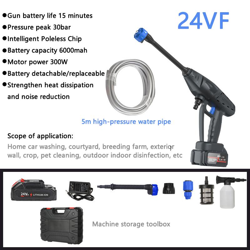 8103 Household Car Cleaning 300W Portable High Pressure Washer Electric Car Wash Water Gun (Battery: 24VH 6000mAh) US Plug/Black
8103 Household Car Cleaning 300W Portable High Pressure Washer Electric Car Wash Water Gun (Battery: 24VH 6000mAh) US Plug/Black