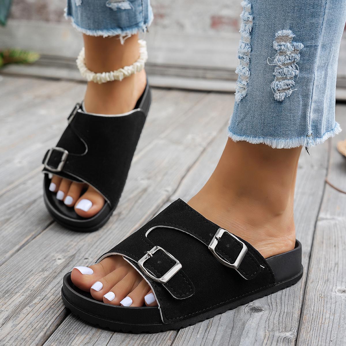 Women Slippers Summer Solid Color Sandals Classic Plus Size Lazy Slippers Trendy Flat Bottom Shoes Soft Bottom Slides Women 36-37
Women Slippers Summer Solid Color Sandals Classic Plus Size Lazy Slippers Trendy Flat Bottom Shoes Soft Bottom Slides Women 36-37