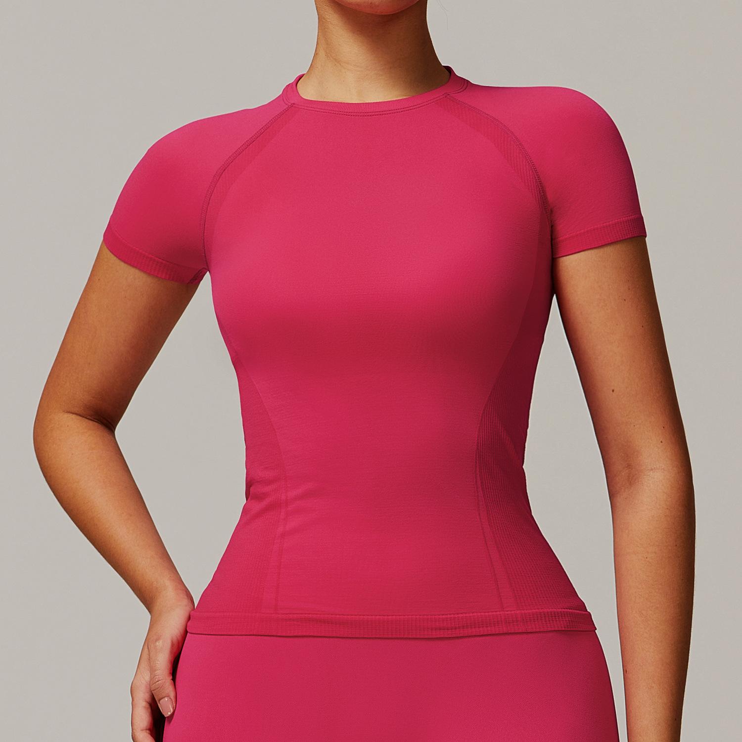 Threaded Seamless Short Sleeved T-Shirt Yoga Top Casual Quick Drying Fitness Suit Running Sports Top For Women S темно-коричневого кольору
Threaded Seamless Short Sleeved T-Shirt Yoga Top Casual Quick Drying Fitness Suit Running Sports Top For Women S темно-коричневого кольору