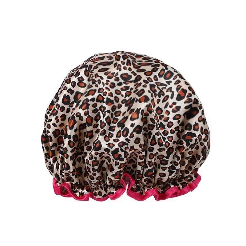 1PC Waterproof Shower Cap Leopard Print Double Layer Elastic Shower Hair Cover Reusable Wave Point Shower Cap Bathroom Supplies коричневий
1PC Waterproof Shower Cap Leopard Print Double Layer Elastic Shower Hair Cover Reusable Wave Point Shower Cap Bathroom Supplies коричневий