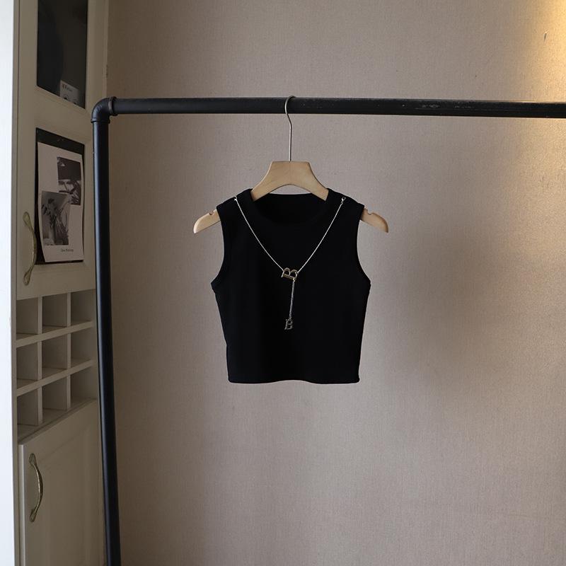 Bi Zheng 2025 Женская майка без рукавов на цепочках с круглым вырезом в корейском стиле One Size чёрный
Bi Zheng 2025 Женская майка без рукавов на цепочках с круглым вырезом в корейском стиле One Size чёрный
