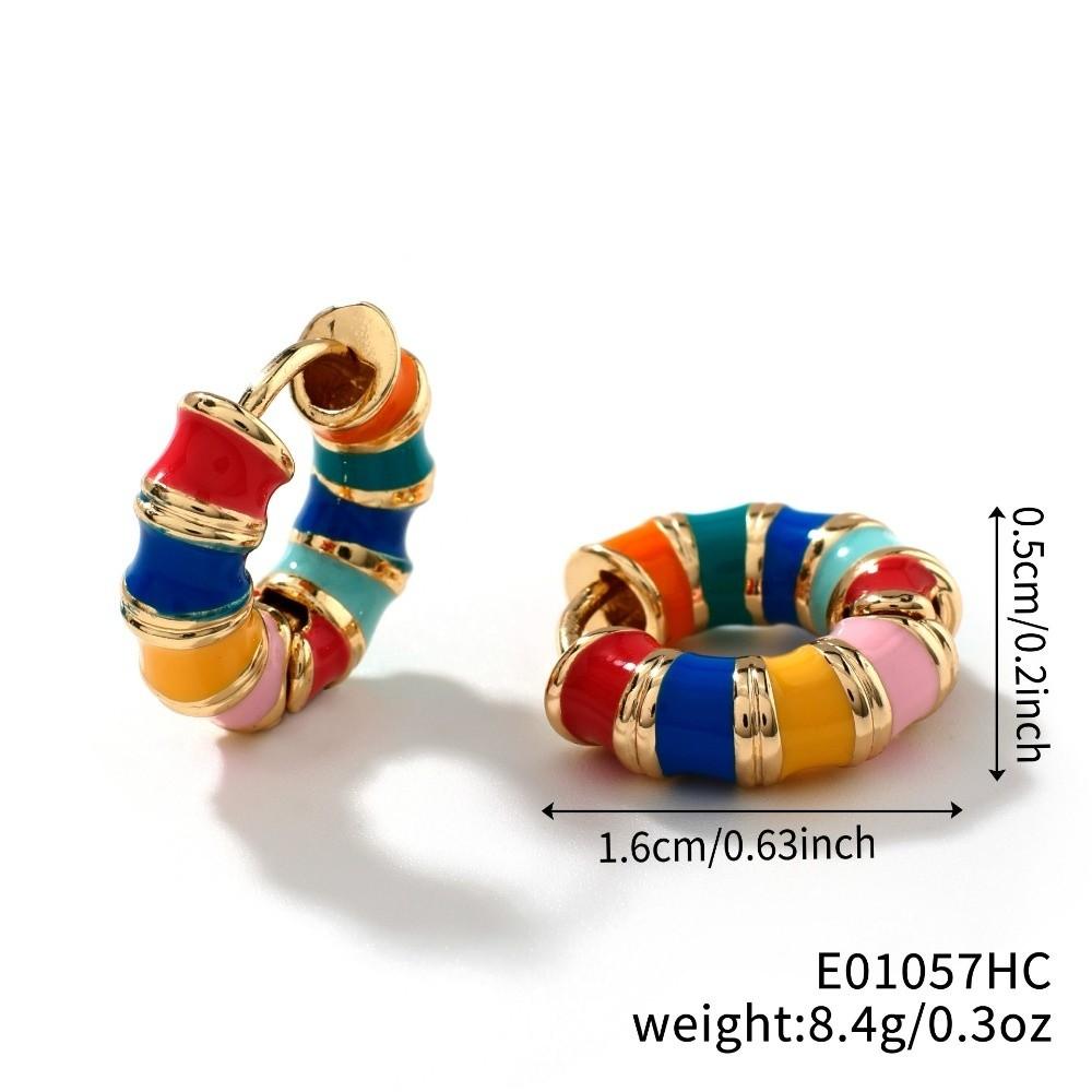 Exquisite Korean Style Earrings Simple Colorful Enamel Oil Jewelry Dripping Oil Trendy Cute Round Small Hoop Wedding
Exquisite Korean Style Earrings Simple Colorful Enamel Oil Jewelry Dripping Oil Trendy Cute Round Small Hoop Wedding