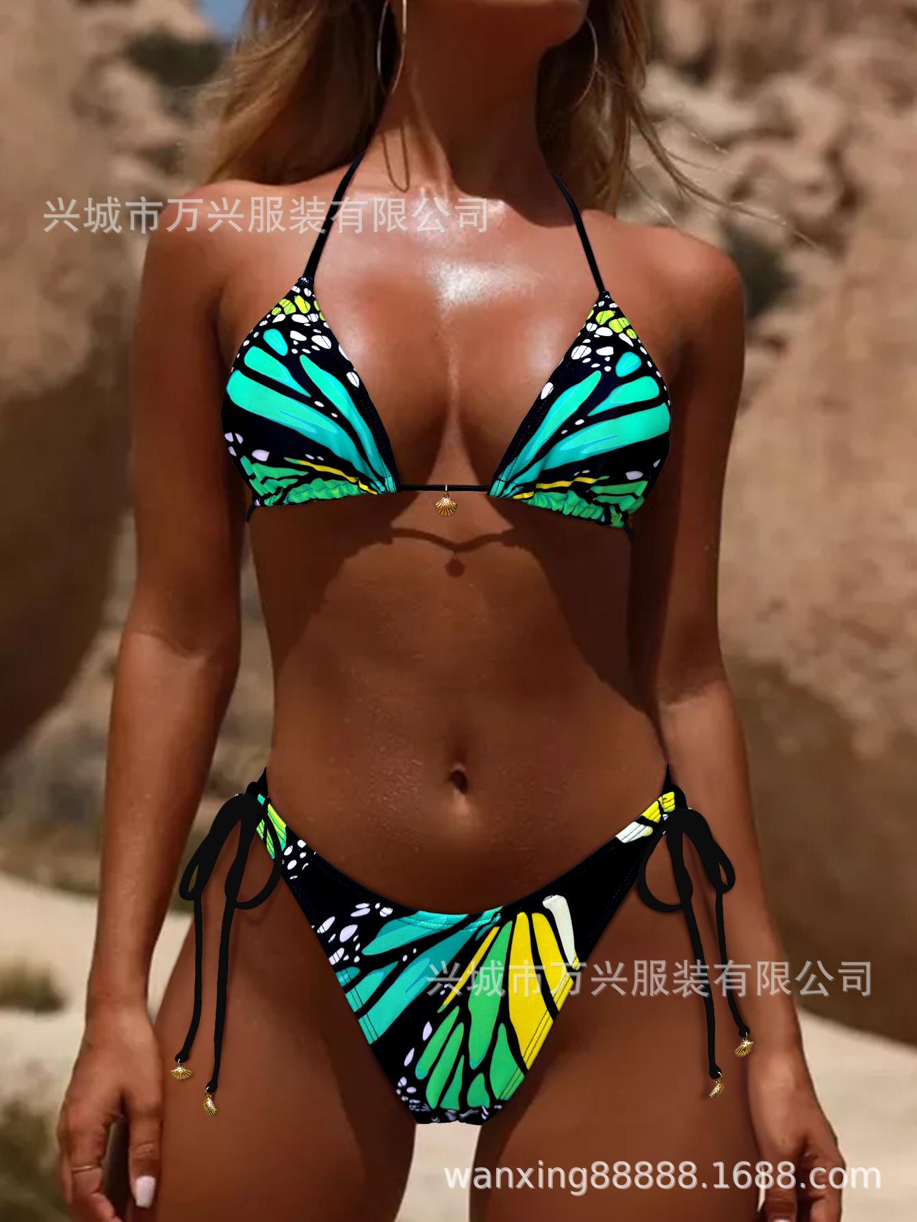 Fashion sexy bikini vacation butterfly print tie bikini three-point new swimsuit women XL зелений
Fashion sexy bikini vacation butterfly print tie bikini three-point new swimsuit women XL зелений