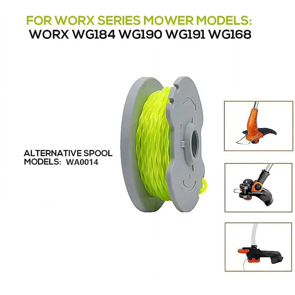 10Pcs WA0014 Strimmer Spool Line for Worx WG190/WG191/WG168/WG184 Lawn Mower Nylon Line Type A
10Pcs WA0014 Strimmer Spool Line for Worx WG190/WG191/WG168/WG184 Lawn Mower Nylon Line Type A
