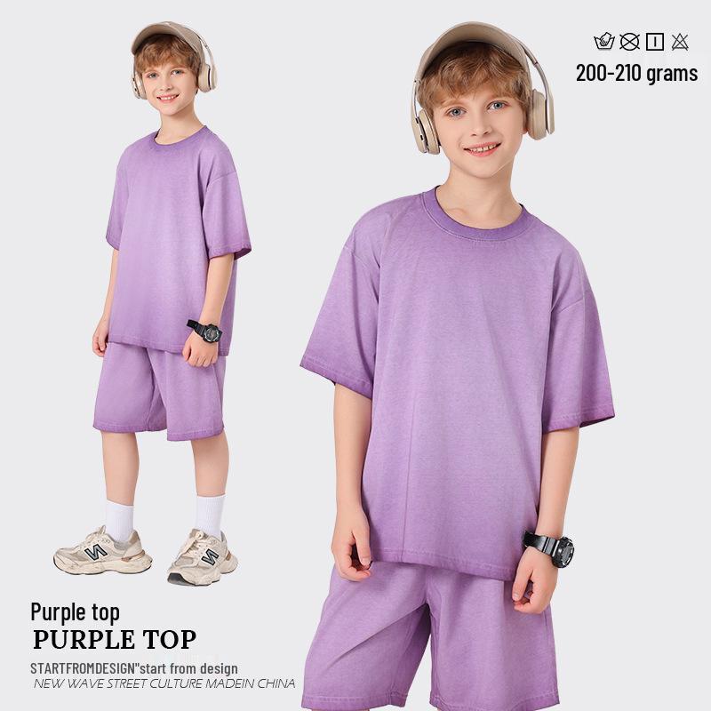 Trendy 2024 Kids Washed Solid Color T-Shirt - Round Neck, Short Sleeve 120 cm
Trendy 2024 Kids Washed Solid Color T-Shirt - Round Neck, Short Sleeve 120 cm