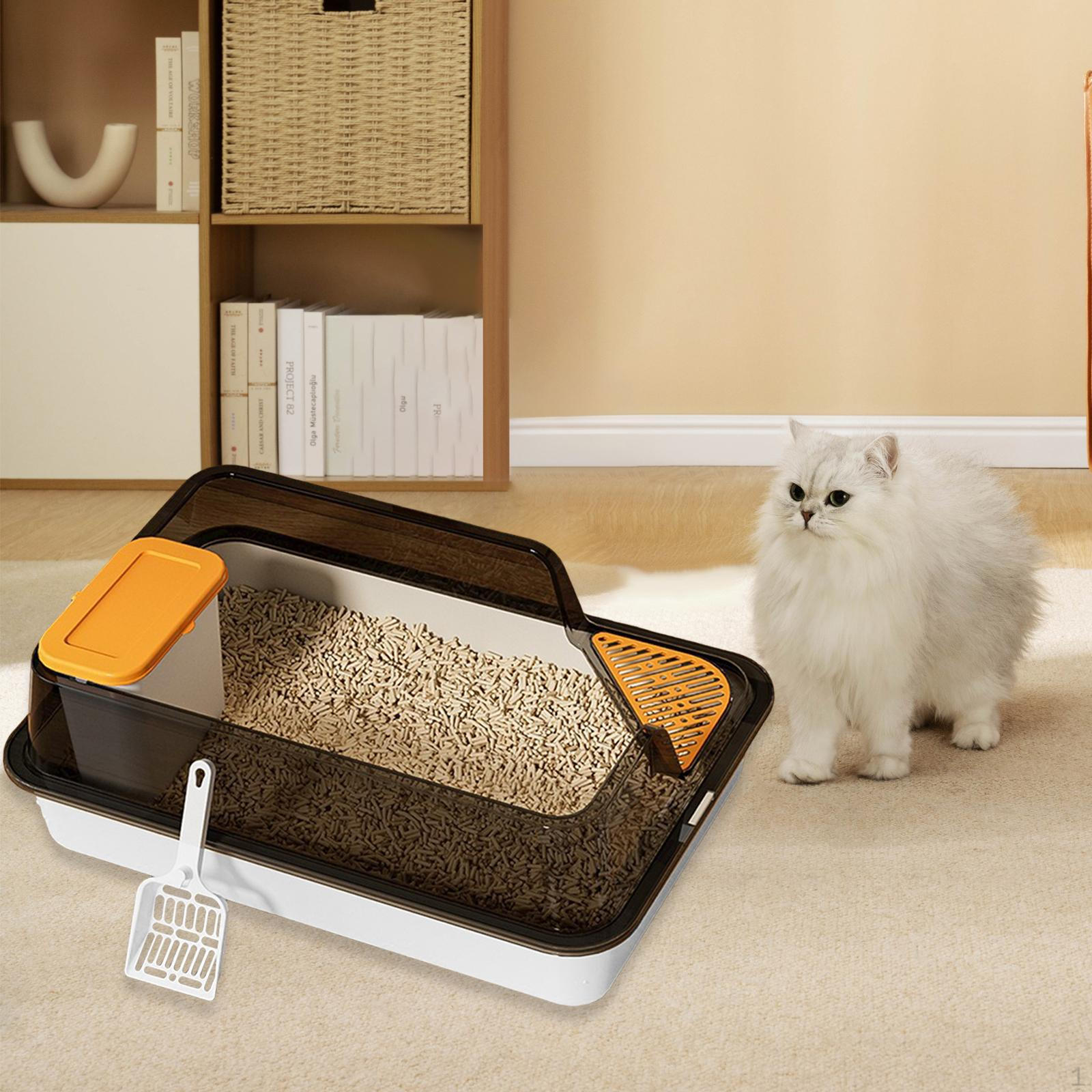Cat Litter Box Open Top Pet Supplies Semi Closed Detachable High Sides with Frame for Indoor Cats
Cat Litter Box Open Top Pet Supplies Semi Closed Detachable High Sides with Frame for Indoor Cats