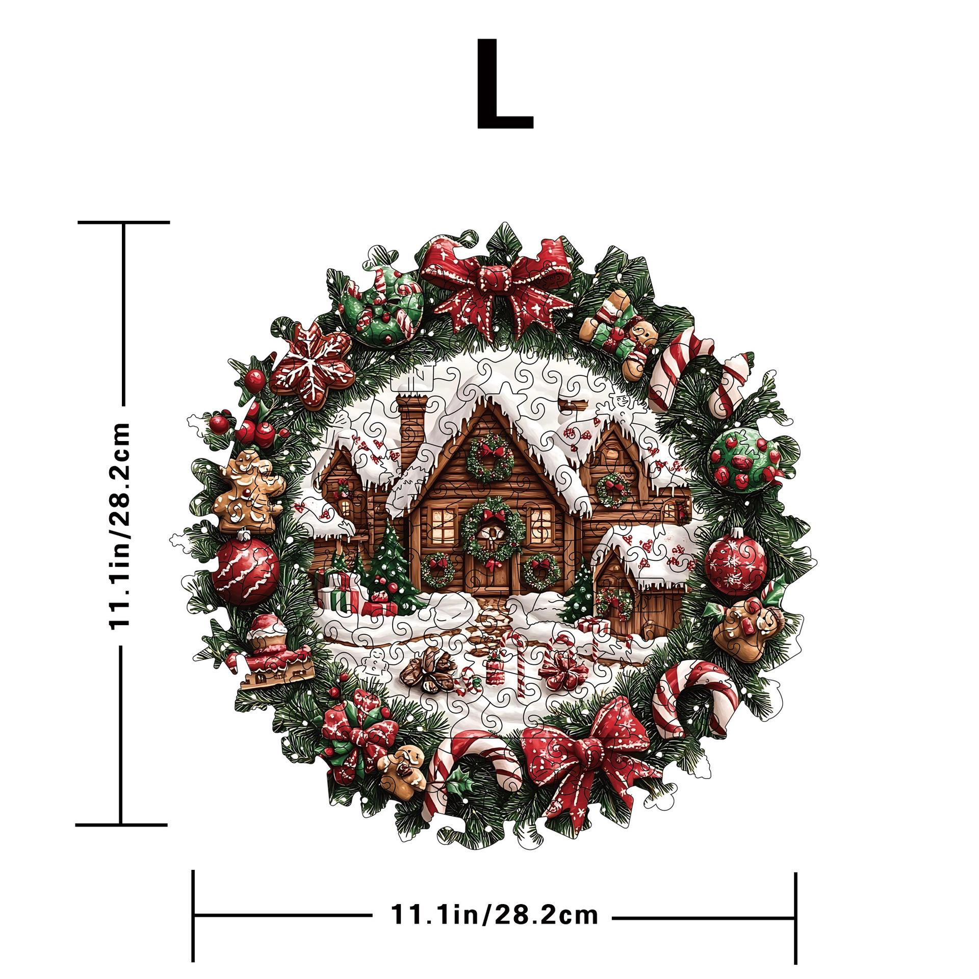 Irregular-Shaped Wooden Christmas Wreath Jigsaw Puzzle Toy with Piggy Bank Gift
Irregular-Shaped Wooden Christmas Wreath Jigsaw Puzzle Toy with Piggy Bank Gift