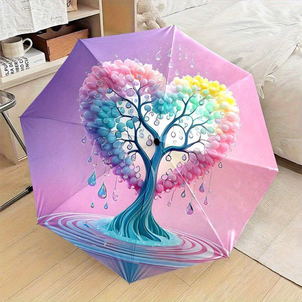 Folding Umbrella The umbrella features a heart-shaped tree with colorful leaves, surrounded by water droplets. Fits Travel, Ba (as the picture,Iron&8K)
Folding Umbrella The umbrella features a heart-shaped tree with colorful leaves, surrounded by water droplets. Fits Travel, Ba (as the picture,Iron&8K)