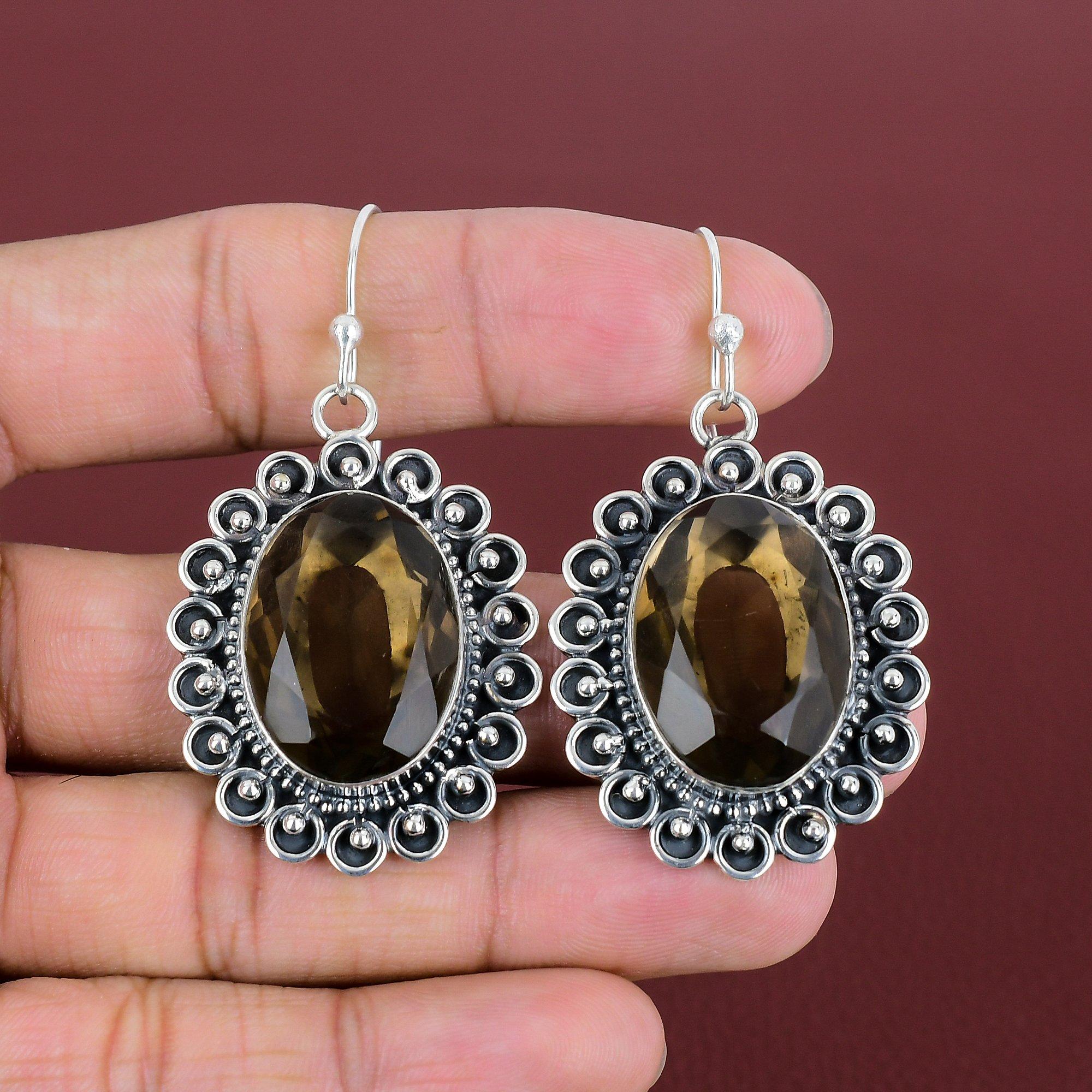 Faceted Smoky Quartz Earring Natural Gemstone Jewelry 925 Sterling Silver Earrings Handmade Unique Earrings Silver Jewelry Gifts For Mother
Faceted Smoky Quartz Earring Natural Gemstone Jewelry 925 Sterling Silver Earrings Handmade Unique Earrings Silver Jewelry Gifts For Mother