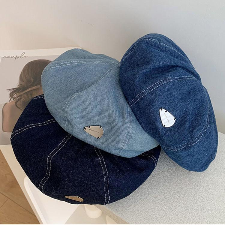 Metal Denim Beret Female British Retro Big Head Circumference Showing Face Small Cloud Hat Sweet Casual Octagonal Painter Hat 55 - 59cm
Metal Denim Beret Female British Retro Big Head Circumference Showing Face Small Cloud Hat Sweet Casual Octagonal Painter Hat 55 - 59cm