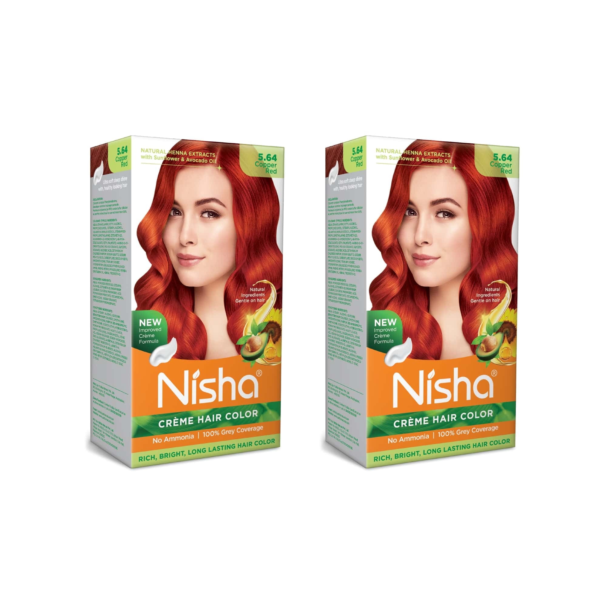 Nisha Crème Hair Color, Permanent Red Hair Dye Color, 100% Gray Coverage, No Ammonia, Copper Red, 4.23 oz (Pack of 2)
Nisha Crème Hair Color, Permanent Red Hair Dye Color, 100% Gray Coverage, No Ammonia, Copper Red, 4.23 oz (Pack of 2)