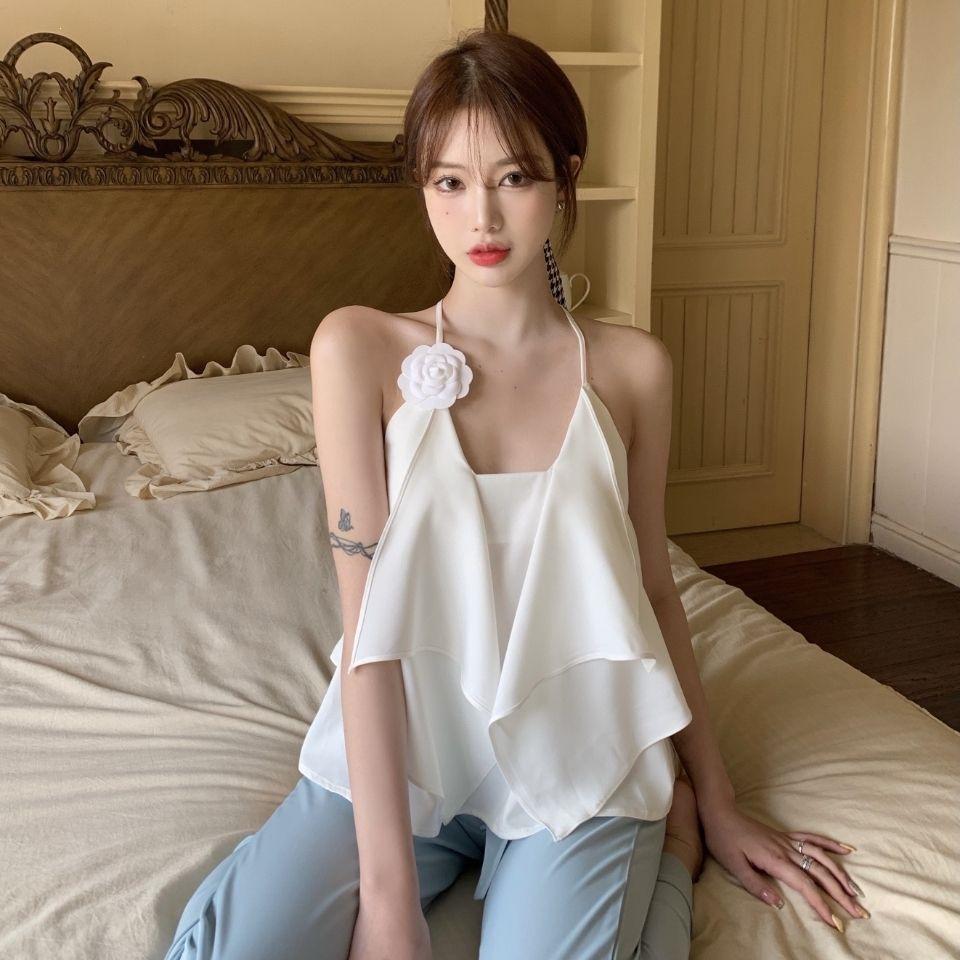 2026 Summer Satin Camellia Strappy Vest - Off-the-Shoulder French Design Sleeveless Top S for under 90 lbs
2026 Summer Satin Camellia Strappy Vest - Off-the-Shoulder French Design Sleeveless Top S for under 90 lbs