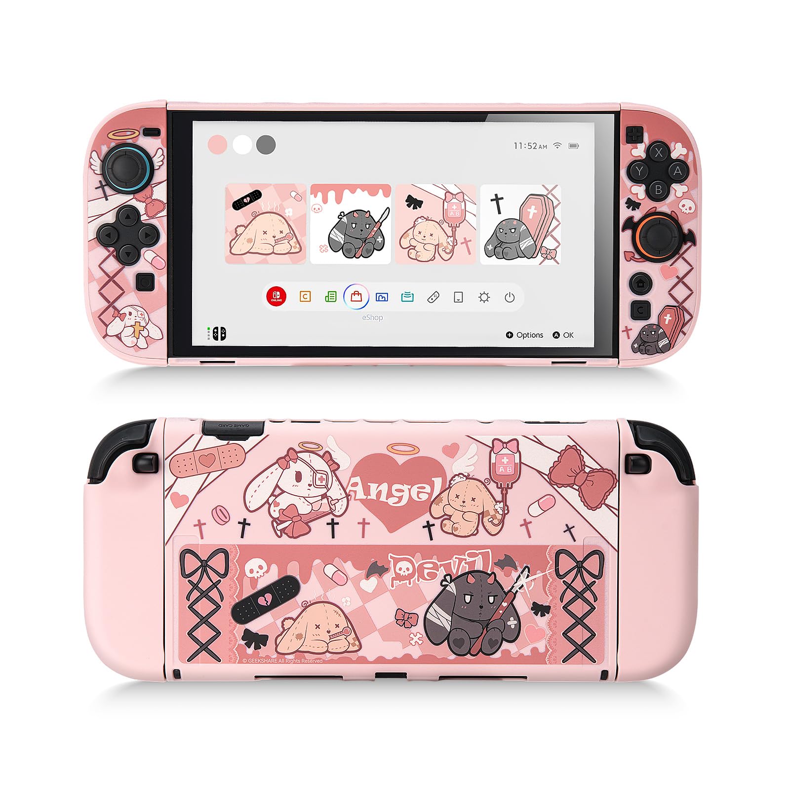 GeekShare Switch 2 Compatible with Switch PC Split Full Easy Cute Gothic Lolita Rabbit Cover, 2025, Joy-Con Protector, Type, Protection, Slim, розовый
GeekShare Switch 2 Compatible with Switch PC Split Full Easy Cute Gothic Lolita Rabbit Cover, 2025, Joy-Con Protector, Type, Protection, Slim, розовый