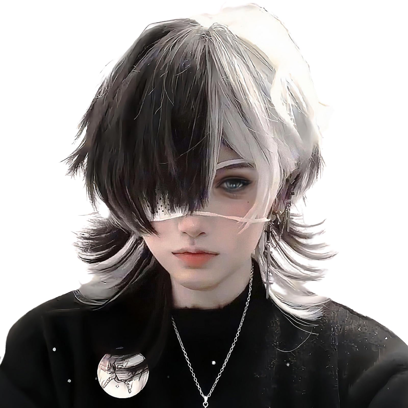 ADOSSY Волосы волка Черный и Крутой и Визуальный Панк-рок Стиль и Парик, Двухцветный Белый, Уникальный, Бесполый, Кей, (Черно-белый)
ADOSSY Волосы волка Черный и Крутой и Визуальный Панк-рок Стиль и Парик, Двухцветный Белый, Уникальный, Бесполый, Кей, (Черно-белый)