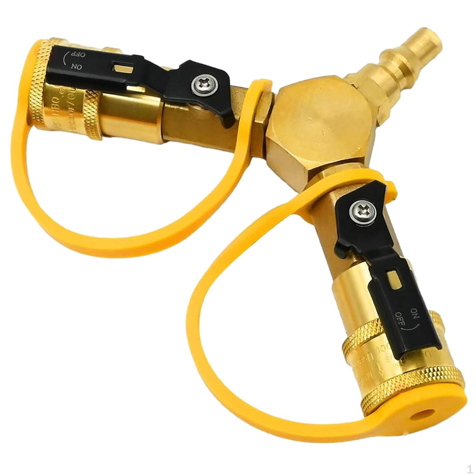 1/4 RV Propane Quick Connect Y Splitter Adapter 2 Way Heavy Duty Professional Disconnect Kit
1/4 RV Propane Quick Connect Y Splitter Adapter 2 Way Heavy Duty Professional Disconnect Kit