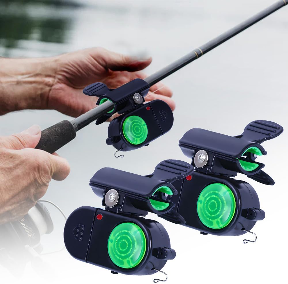 Fishing alarm with LED light, 2025 new high-sensitivity electronic fishing alarm indicator, rod bite bell sound detection Pack of 2
Fishing alarm with LED light, 2025 new high-sensitivity electronic fishing alarm indicator, rod bite bell sound detection Pack of 2