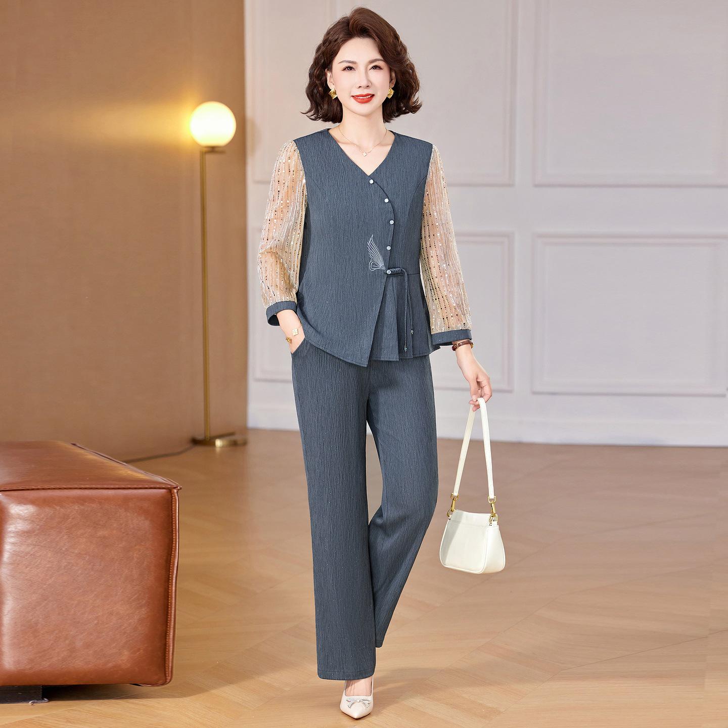 Mom s Summer Slimming Top & Elegant Wide-Leg Pants Set for Middle-Aged Women XL
Mom s Summer Slimming Top & Elegant Wide-Leg Pants Set for Middle-Aged Women XL
