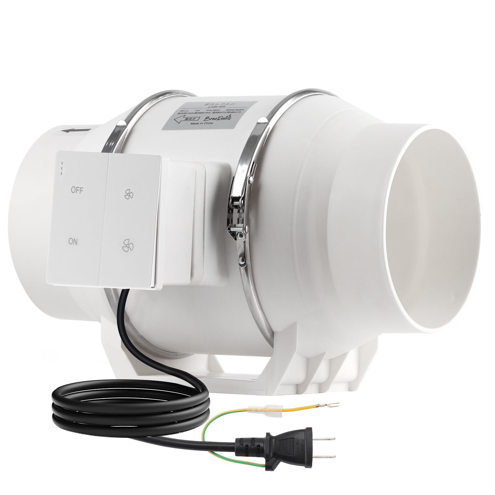 BreeRainz Канальный вентилятор Канальный вентилятор с переключателем высокой и низкой скорости Большой воздушный поток Мощный Энергосберегающий Тихий Вытяжной вентилятор Покрасочная камера Дом Якинику белый
BreeRainz Канальный вентилятор Канальный вентилятор с переключателем высокой и низкой скорости Большой воздушный поток Мощный Энергосберегающий Тихий Вытяжной вентилятор Покрасочная камера Дом Якинику белый