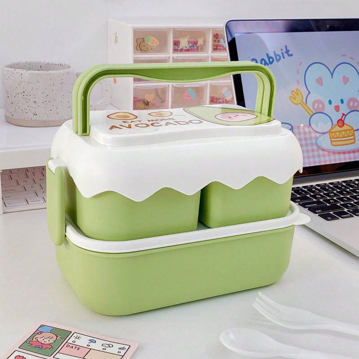 Double-deck Fruit Lunch Box Household Tableware Avocado Peach Cute Large Capacity Outdoors Portable Bento Box with Spork Spoon зелёный
Double-deck Fruit Lunch Box Household Tableware Avocado Peach Cute Large Capacity Outdoors Portable Bento Box with Spork Spoon зелёный